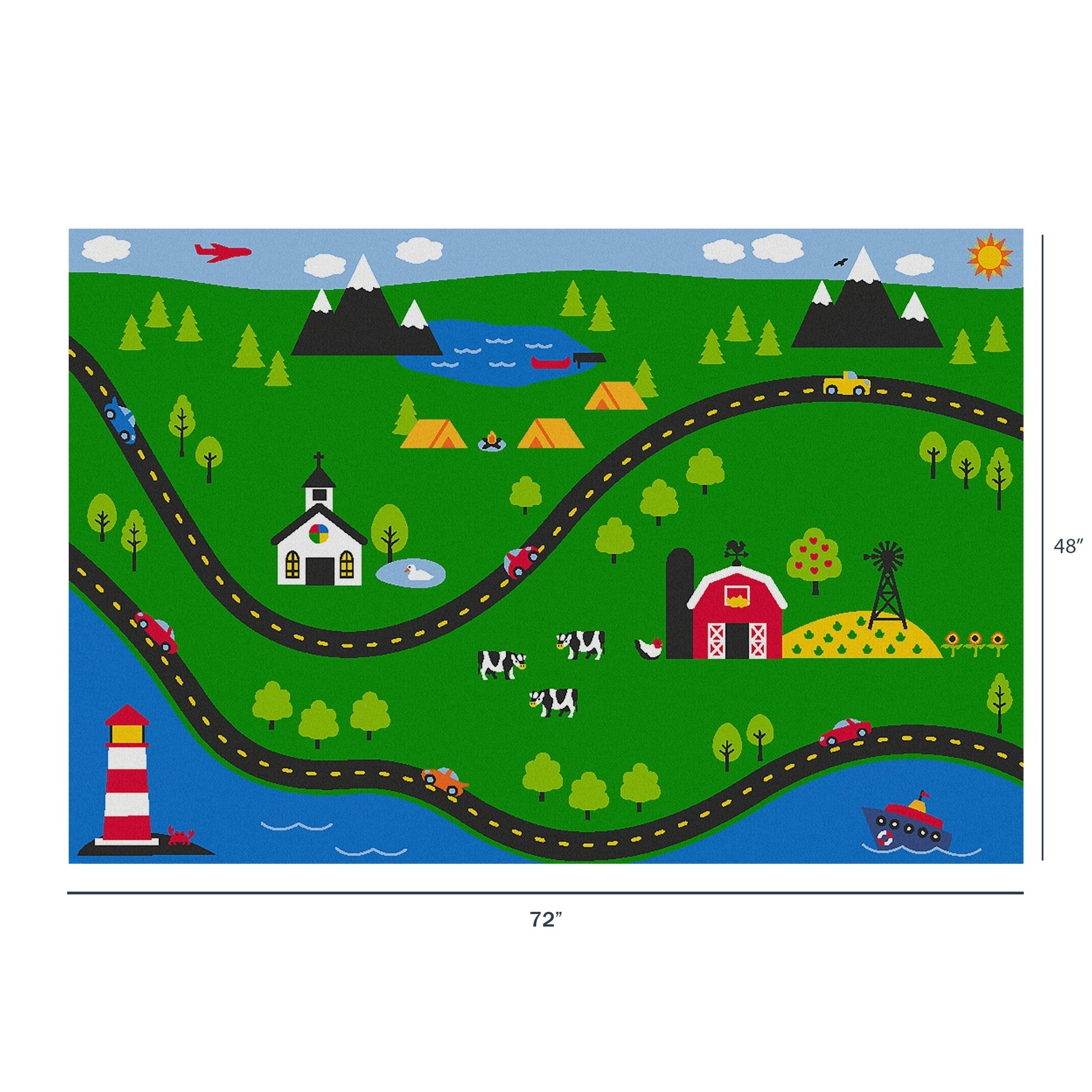 Children's Factory Sunday Drive Value Rug (CF0004) - SchoolOutlet