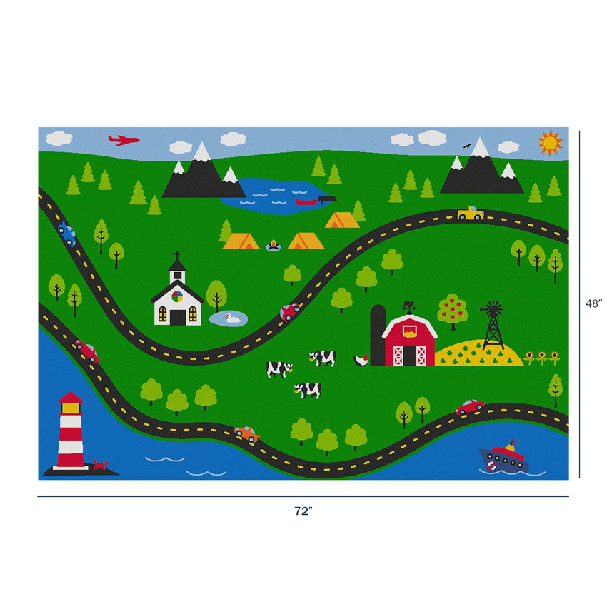 Children's Factory Sunday Drive Value Rug (CF0004) - SchoolOutlet