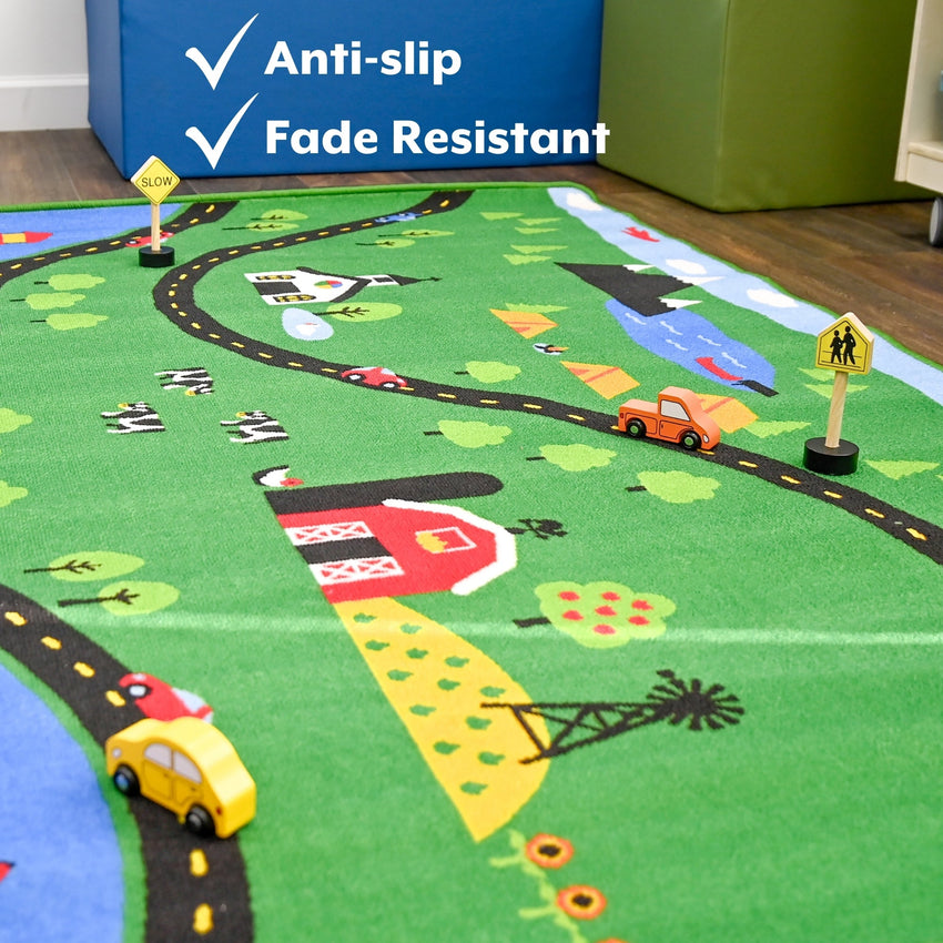 Children's Factory Sunday Drive Value Rug (CF0004) - SchoolOutlet
