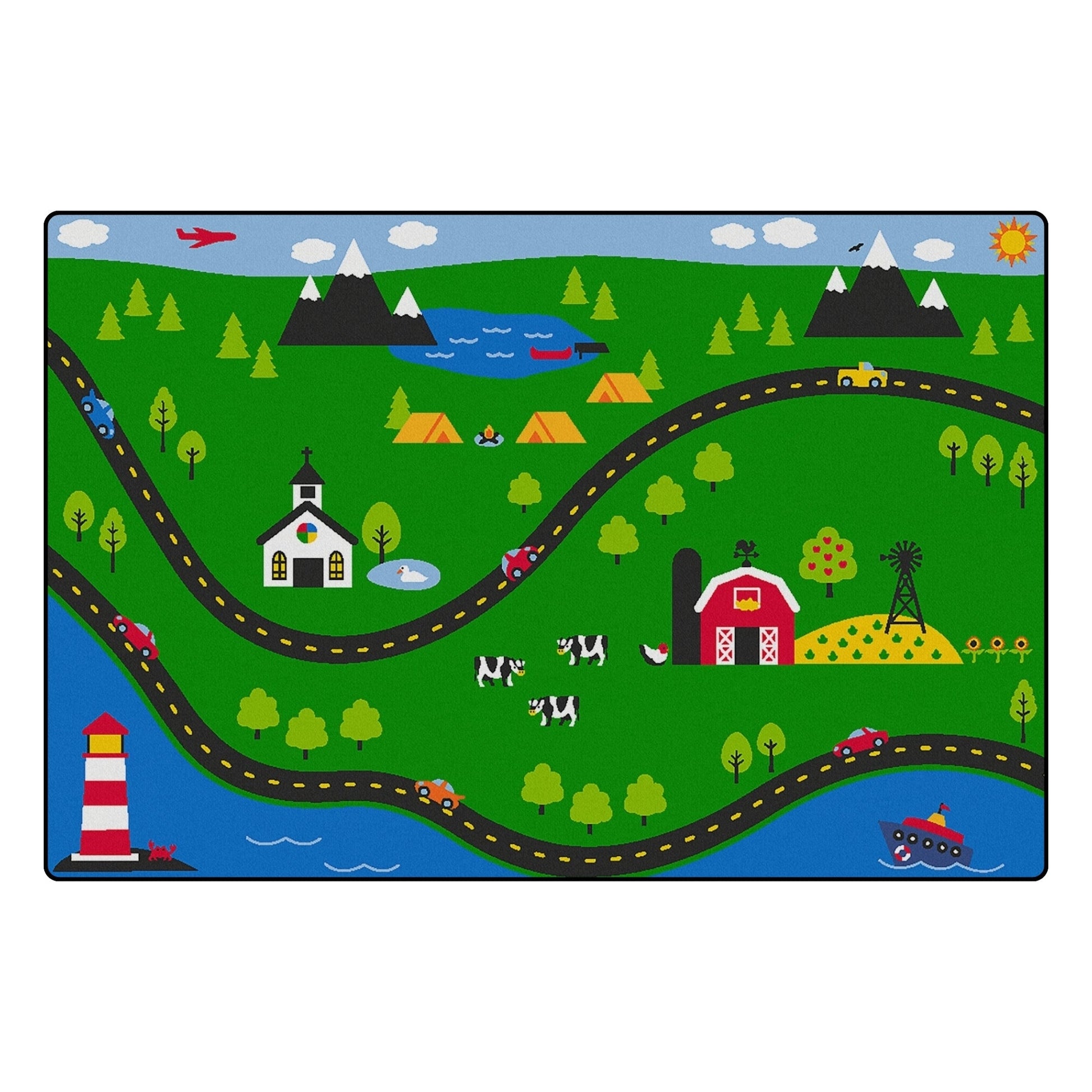 Children's Factory Sunday Drive Value Rug (CF0004) - SchoolOutlet