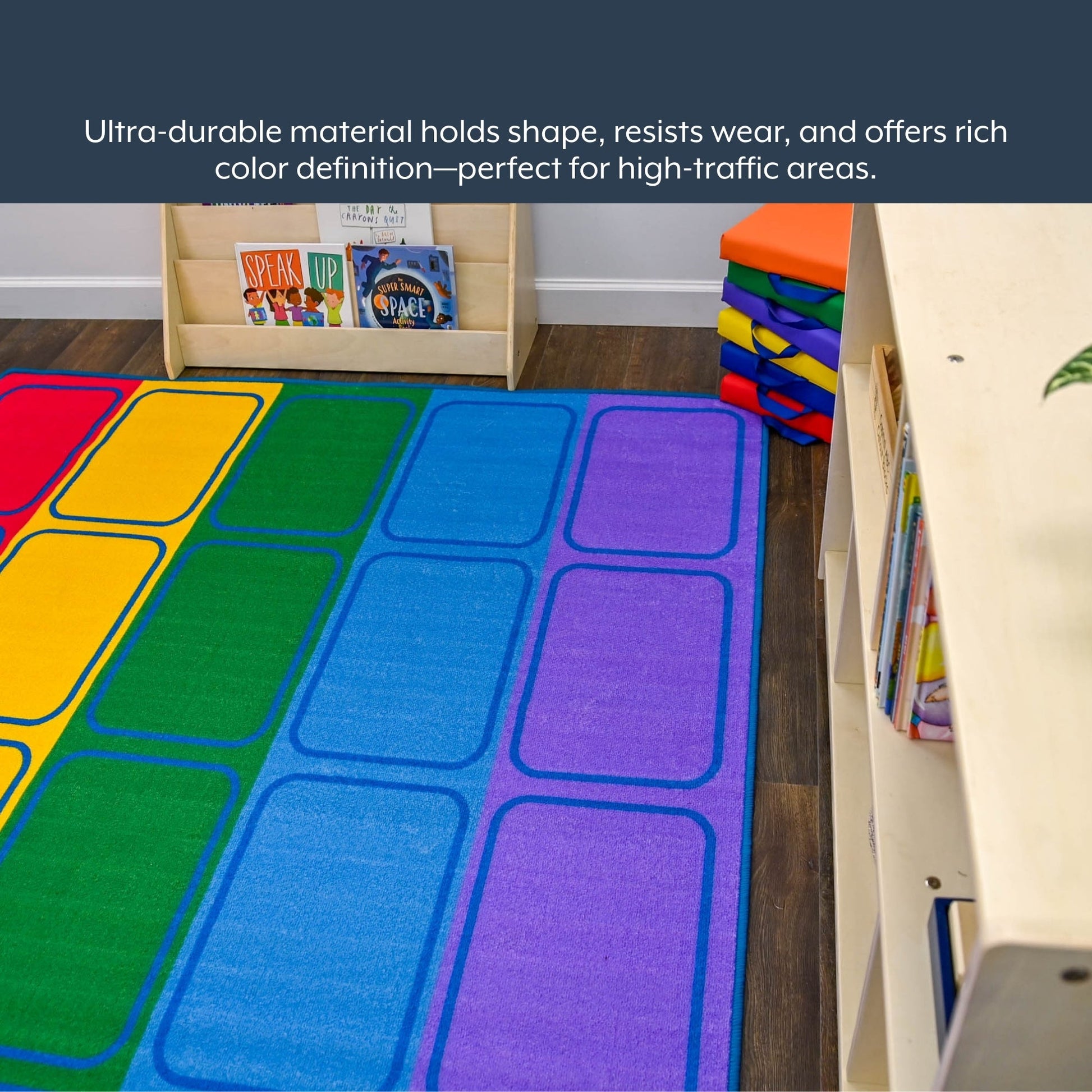Children's Factory Seating Rows Value Rug (CF0006) - SchoolOutlet
