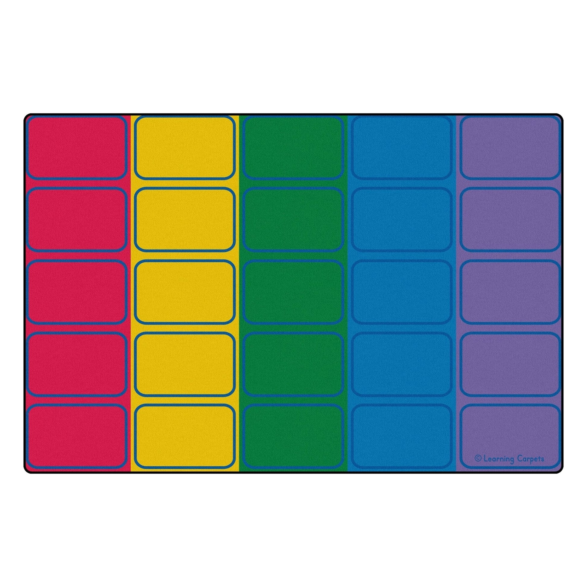 Children's Factory Seating Rows Value Rug (CF0006) - SchoolOutlet
