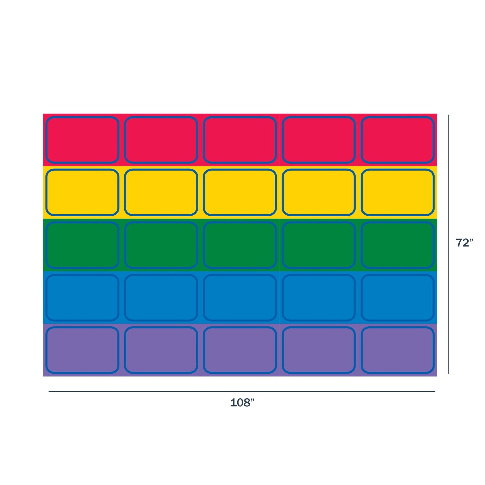 Children's Factory Seating Rows Value Rug (CF0006) - SchoolOutlet
