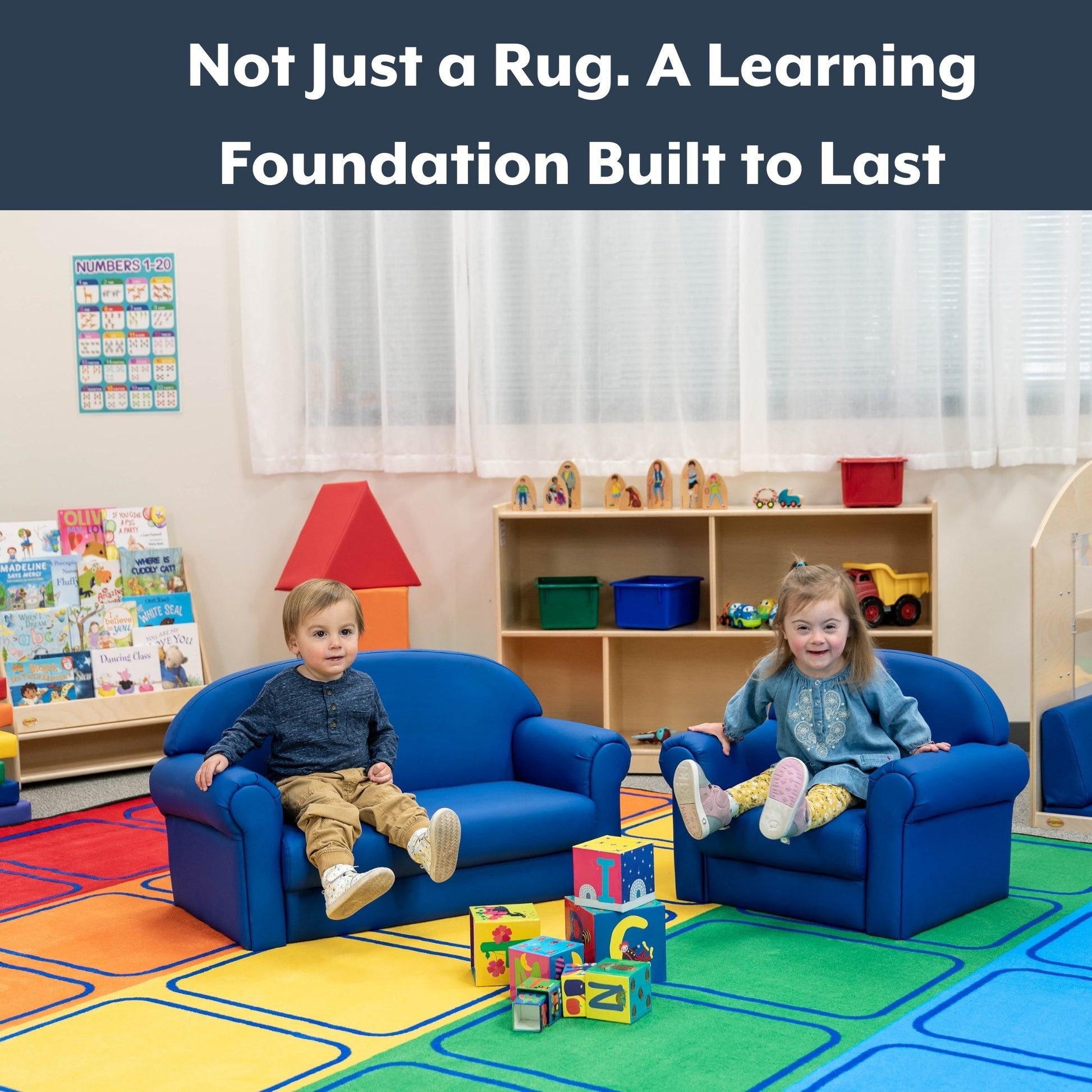 Children's Factory Seating Rows Value Rug (CF0006) - SchoolOutlet