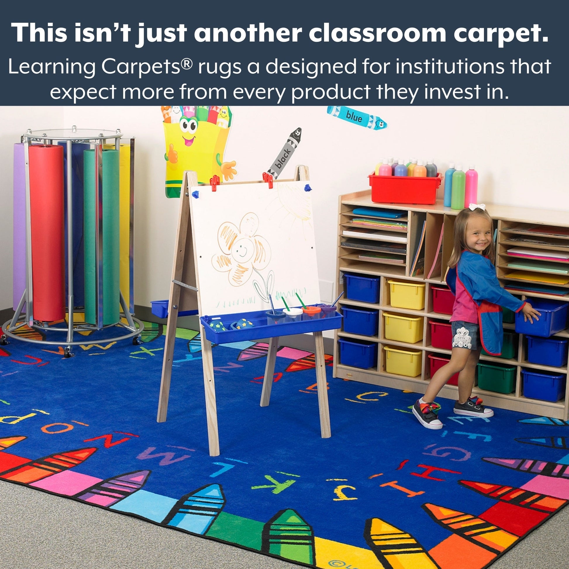 Children's Factory Alphabet Crayon Carpet (CF0009) - SchoolOutlet