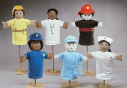 Angeles 9" Career Hand Puppets - Set of 6