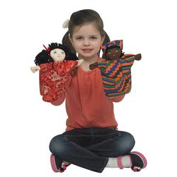 Angeles Multi-Cultural 9" Hand Puppets - Set of 8