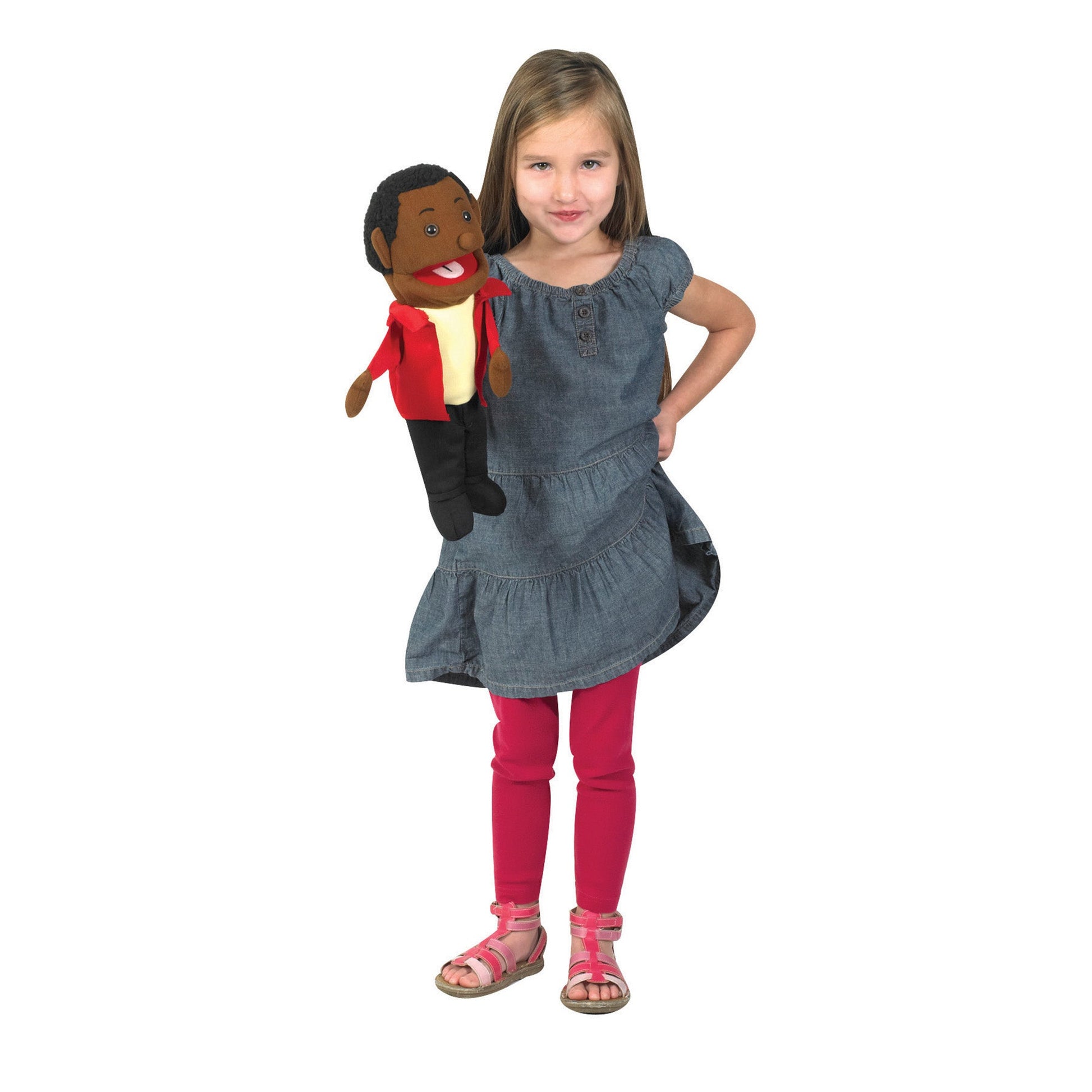 Angeles 15" Ethnic Children Puppets with Movable Mouths - Set of 6 - SchoolOutlet