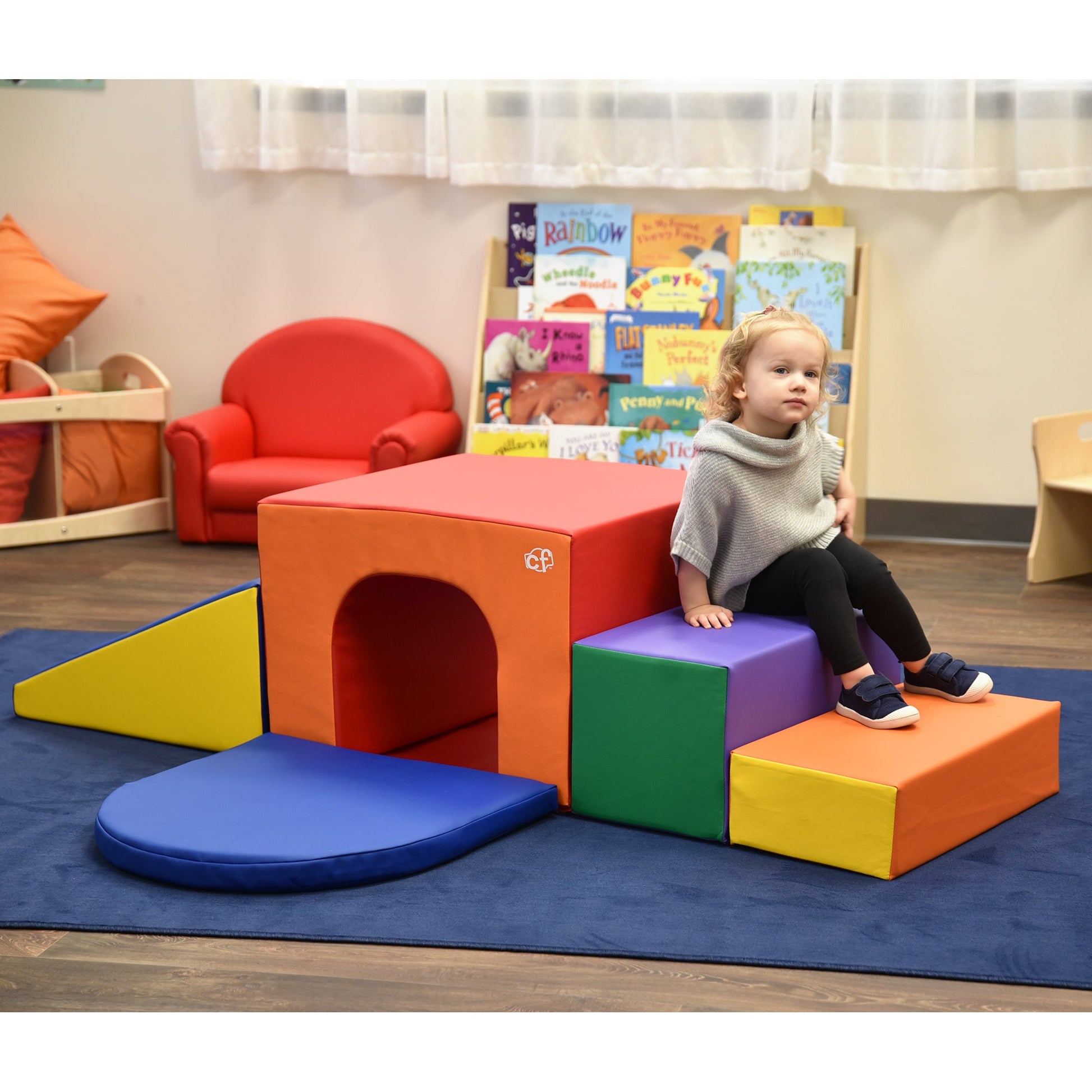 Children's Factory Climb-Up Tunnel Climber - Rainbow (CF321-049) - SchoolOutlet