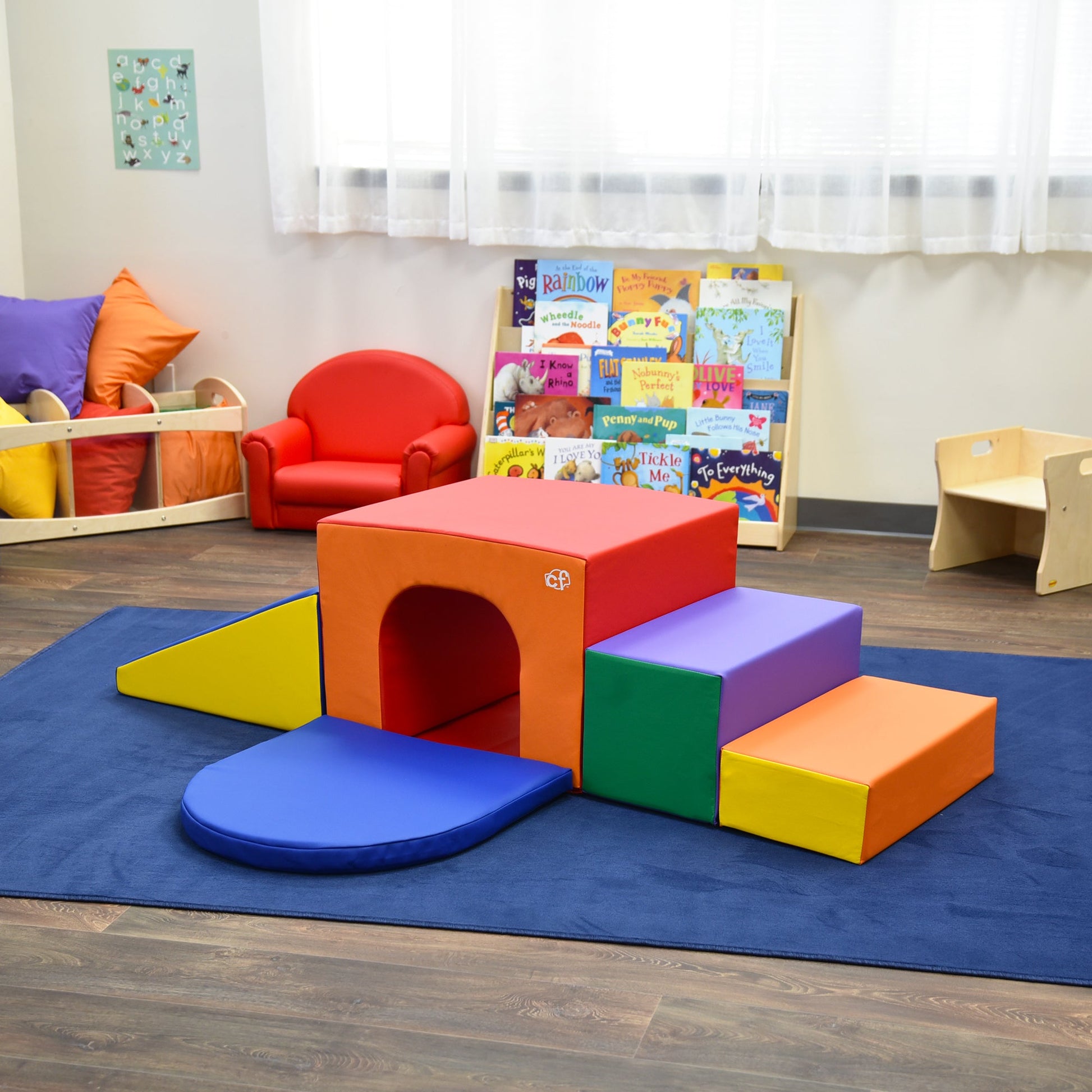 Children's Factory Climb-Up Tunnel Climber - Rainbow (CF321-049) - SchoolOutlet