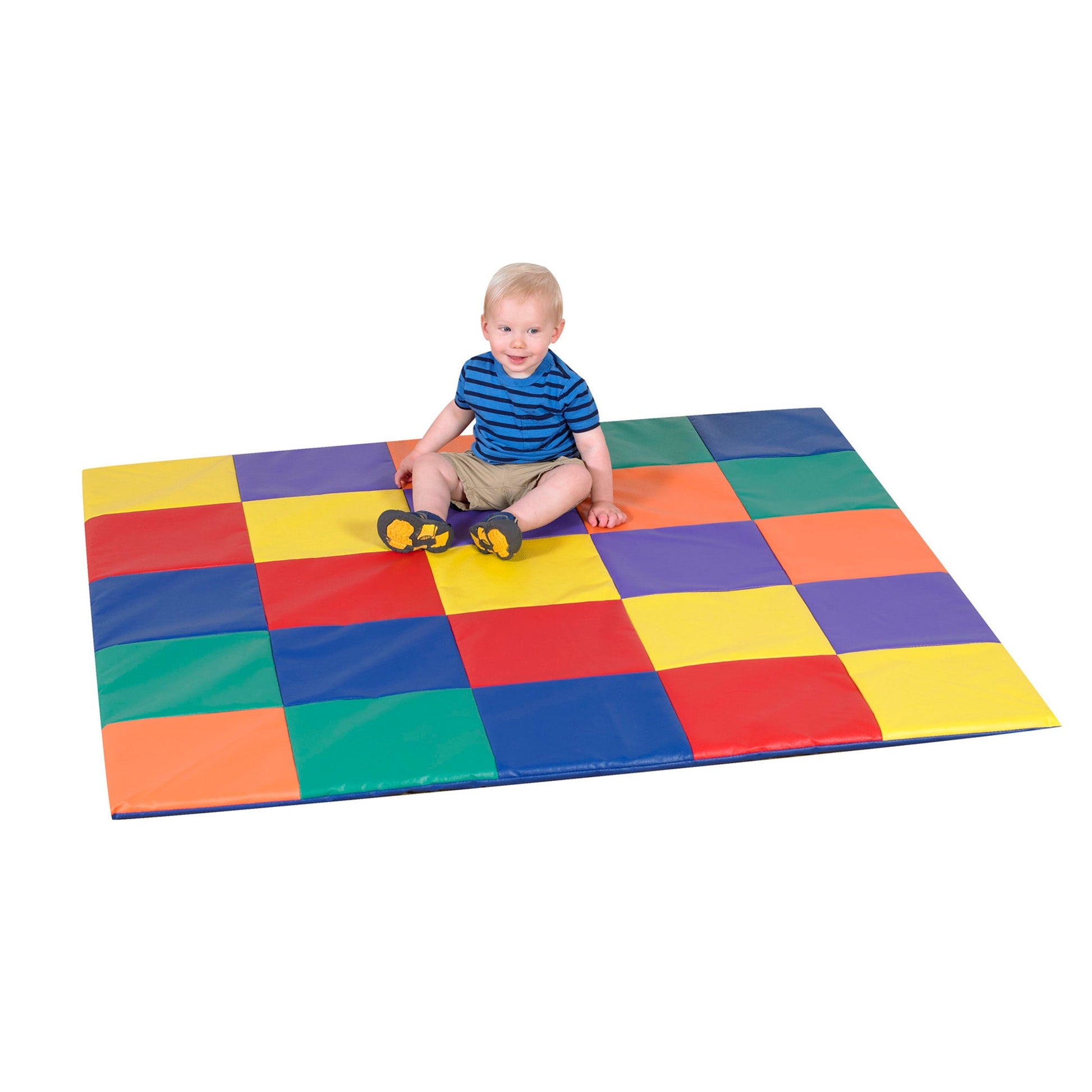 Children's Factory Patchwork Crawly Mat - Rainbow (CF321-132) - SchoolOutlet