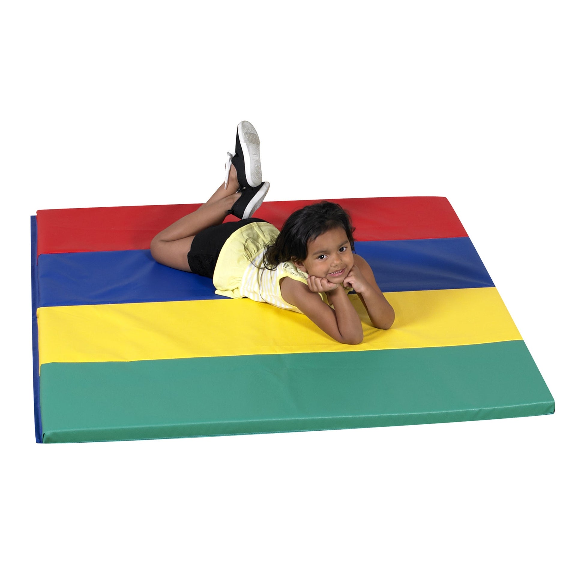 Children's Factory 4' x 4' Folding Gym Mat - Rainbow (CF321-144) - SchoolOutlet