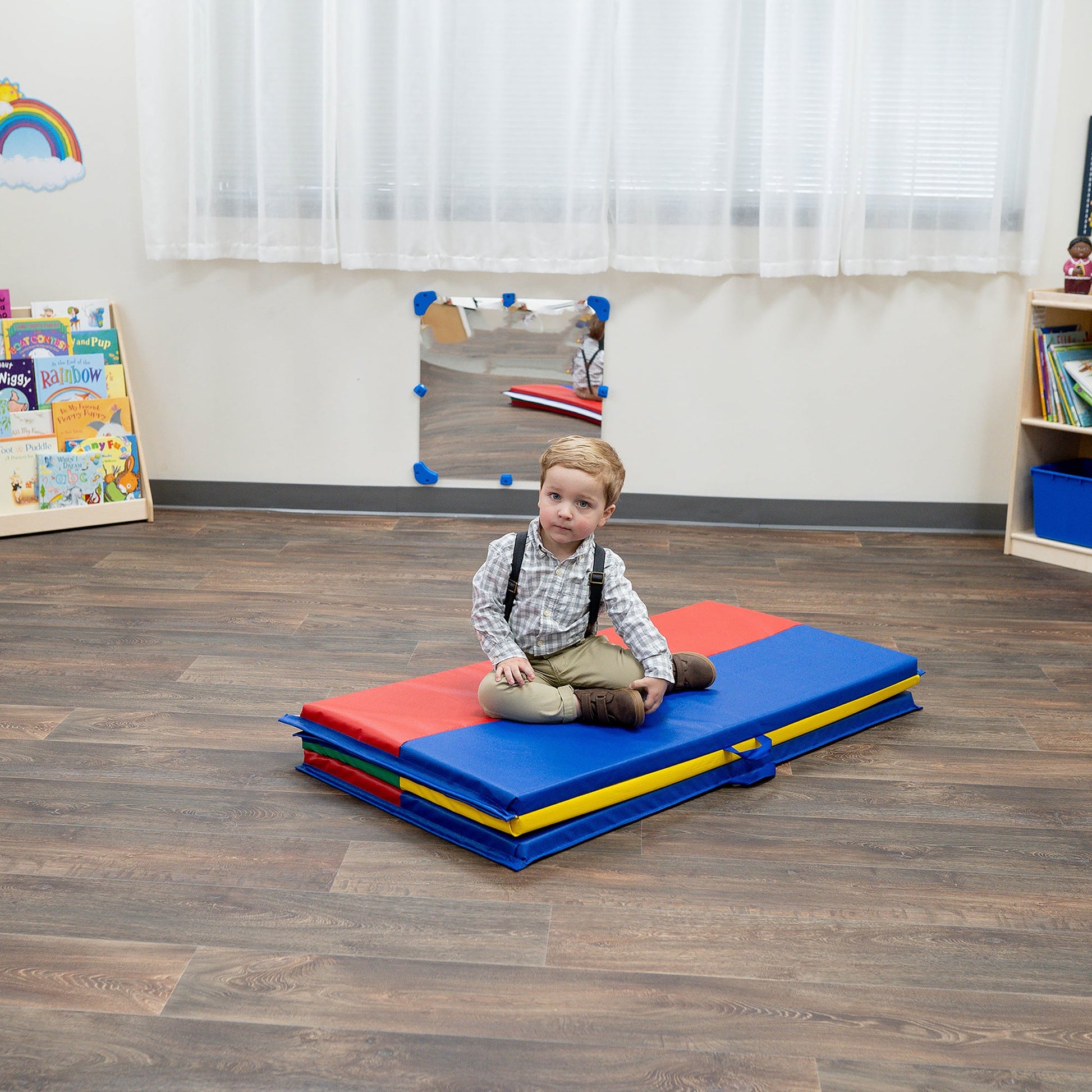 Children's Factory 4' x 6' Folding Gym Mat - Rainbow (CF321-145) - SchoolOutlet