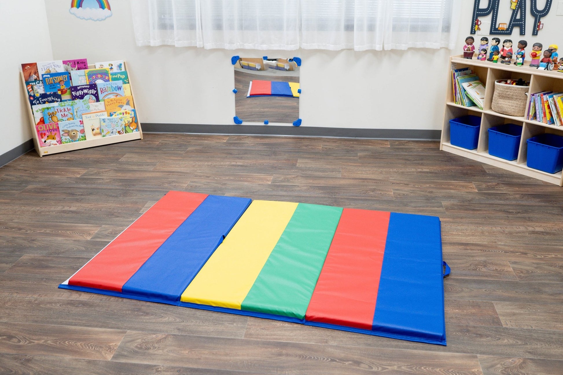 Children's Factory 4' x 6' Folding Gym Mat - Rainbow (CF321-145) - SchoolOutlet