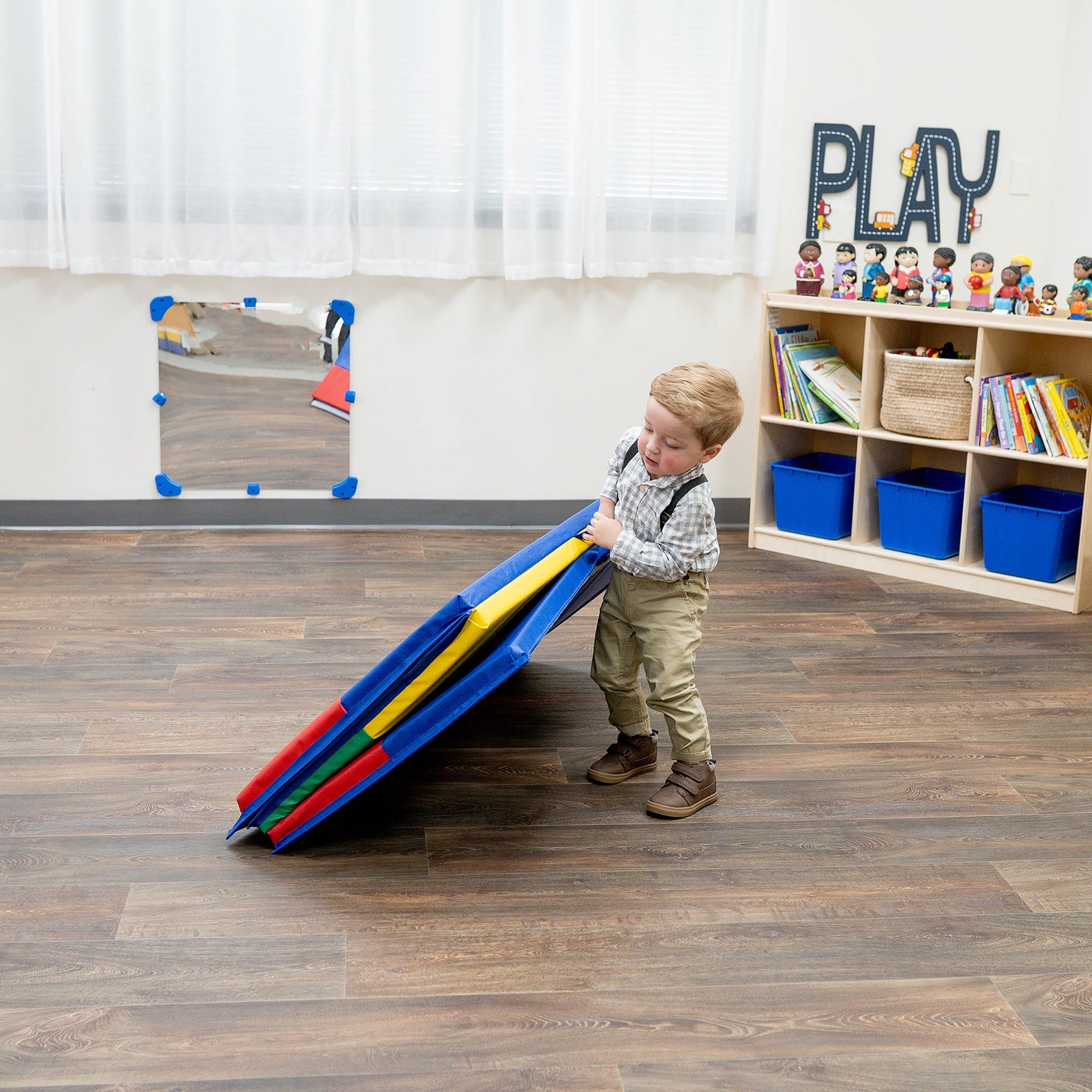 Children's Factory 4' x 6' Folding Gym Mat - Rainbow (CF321-145) - SchoolOutlet