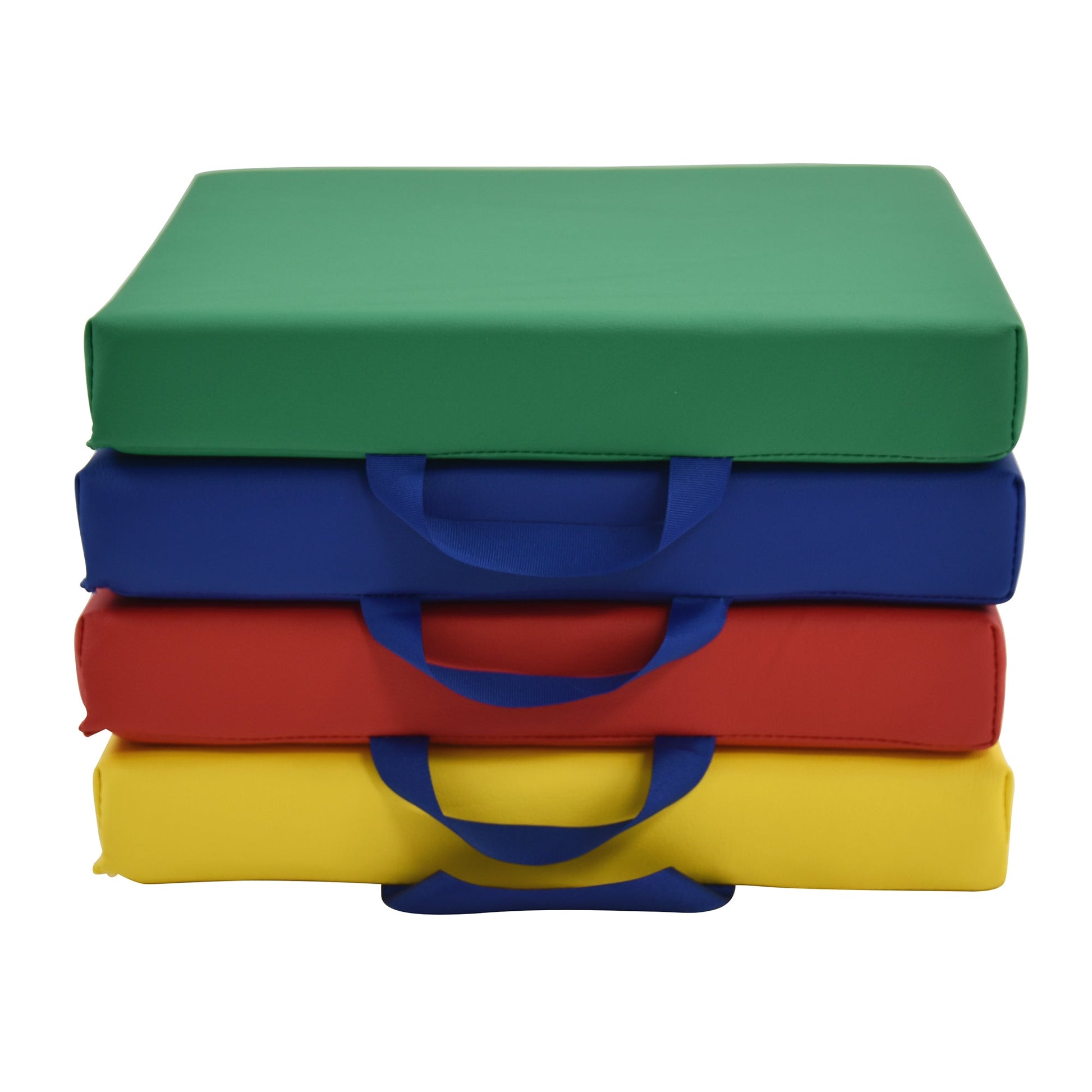 Children's Factory Square Floor Cushions - Set of 4 - Rainbow - SchoolOutlet