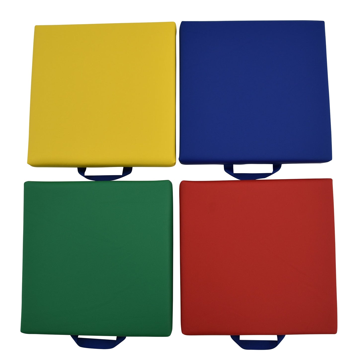 Children's Factory Square Floor Cushions - Set of 4 - Rainbow - SchoolOutlet