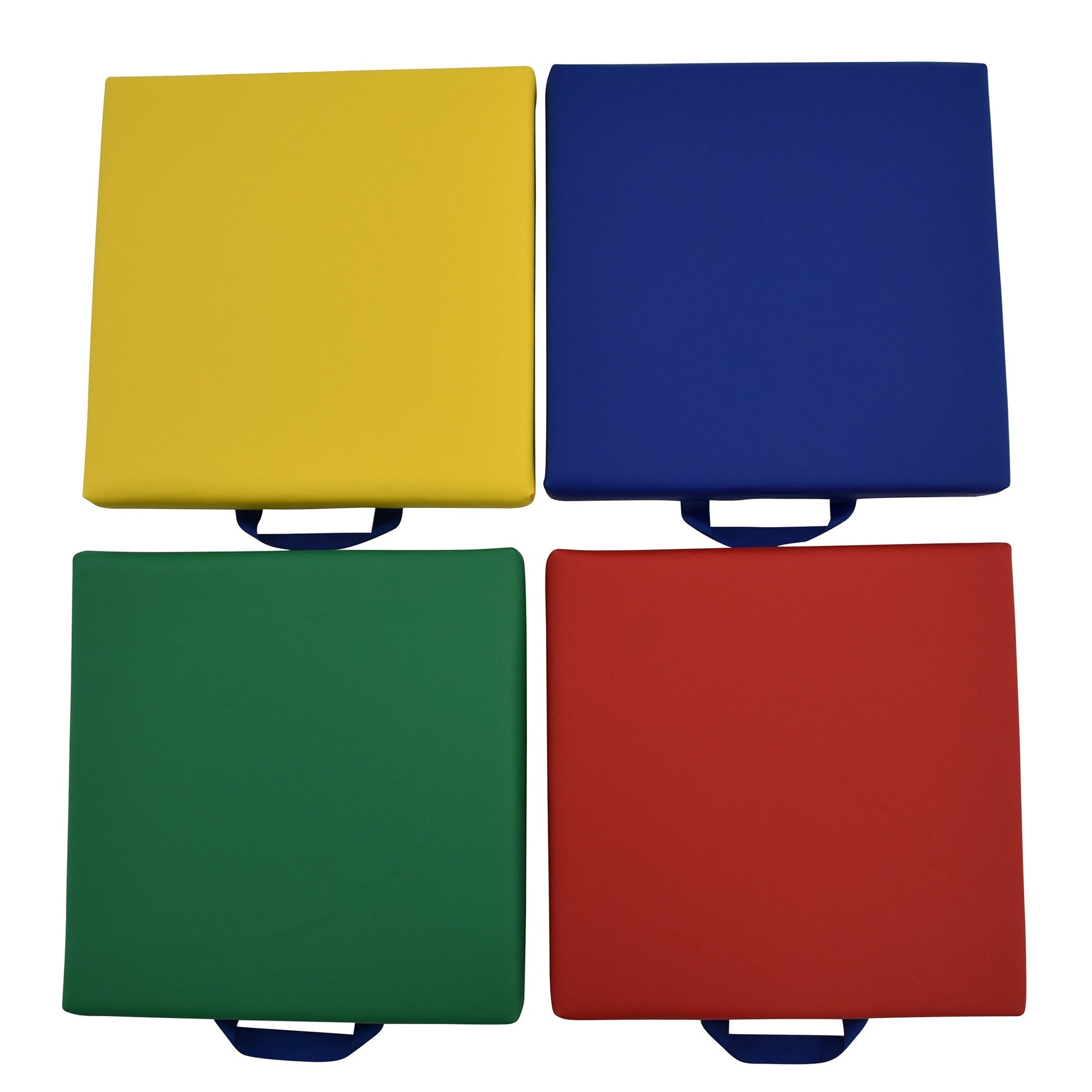 Children's Factory Square Floor Cushions - Set of 4 - Rainbow - SchoolOutlet