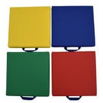 Children's Factory Square Floor Cushions - Set of 4 - Rainbow - SchoolOutlet