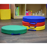 Children's Factory Round Floor Cushions - Set of 4 - Rainbow - SchoolOutlet