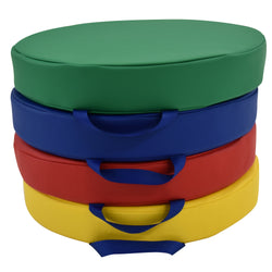 Children's Factory Round Floor Cushions - Set of 4 - Rainbow