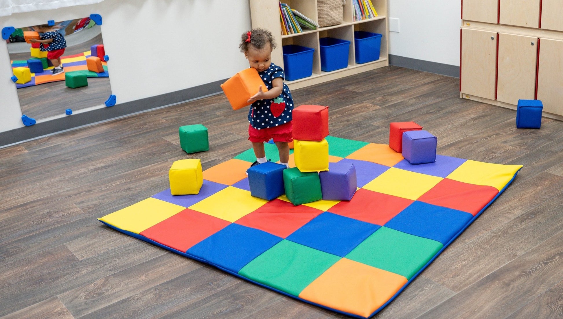 Children's Factory Patchwork Mat and Block Set - Rainbow (CF322-047) - SchoolOutlet