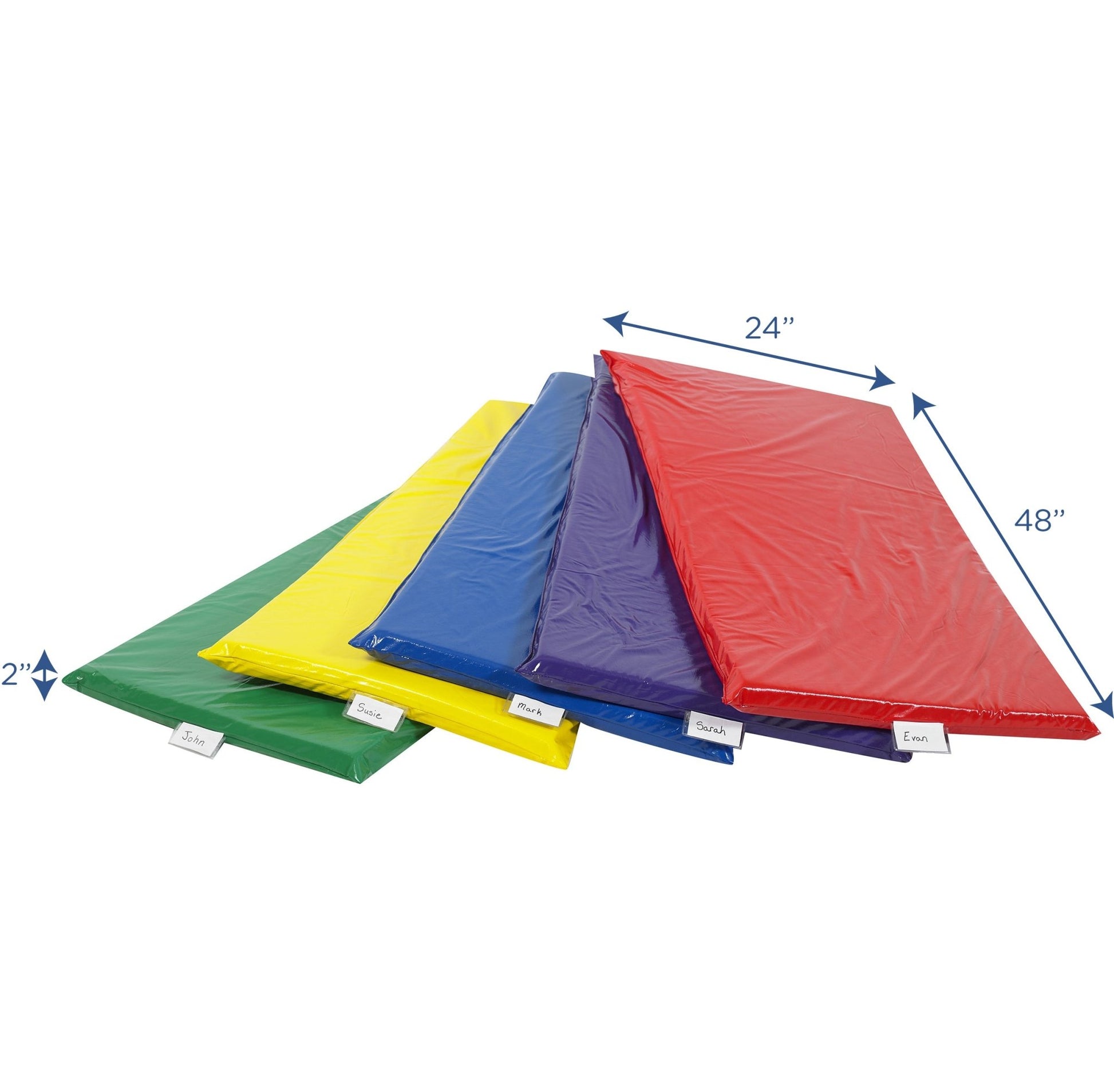 Children's Factory 2" Rainbow Rest Mats - Set of 5 (CF350-034) - SchoolOutlet