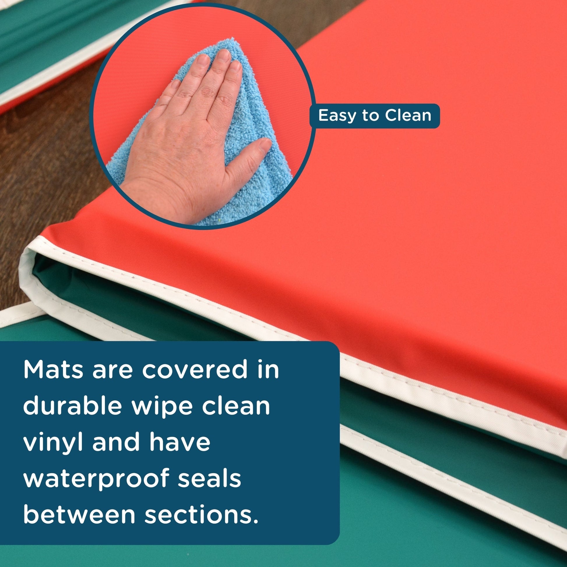 Children's Factory Pillow Rest Mat - Set of 10 - Red/Green (CF400-011) - SchoolOutlet