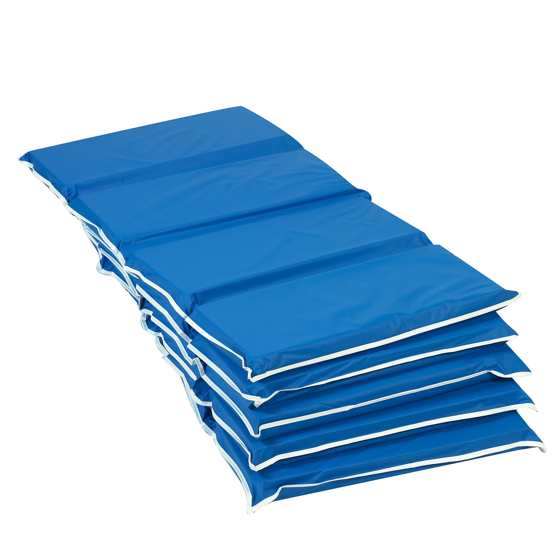 Children's Factory 2" Tough Duty Folding Rest Mat - Set of 5 - Blue (CF400-053) - SchoolOutlet