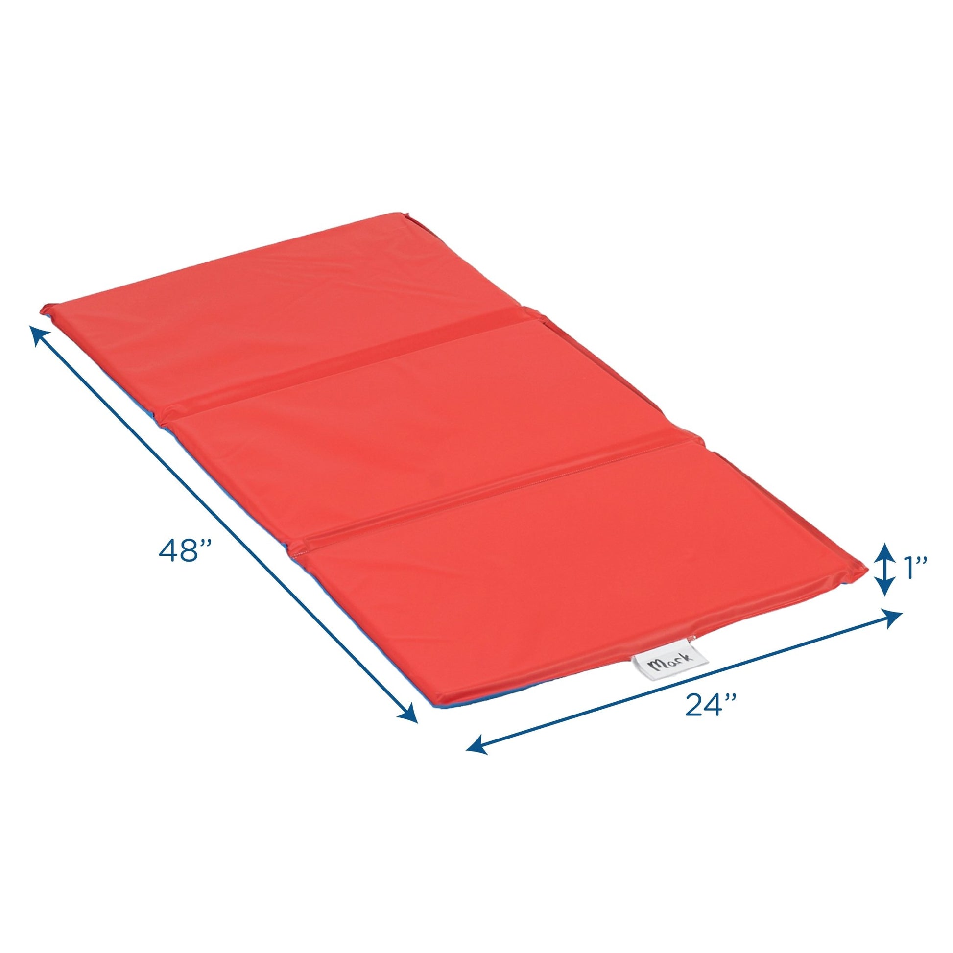 Children's Factory 1" Infection Control 3 Section Folding Rest Mat - Red/Blue (CF400-502RB) - SchoolOutlet