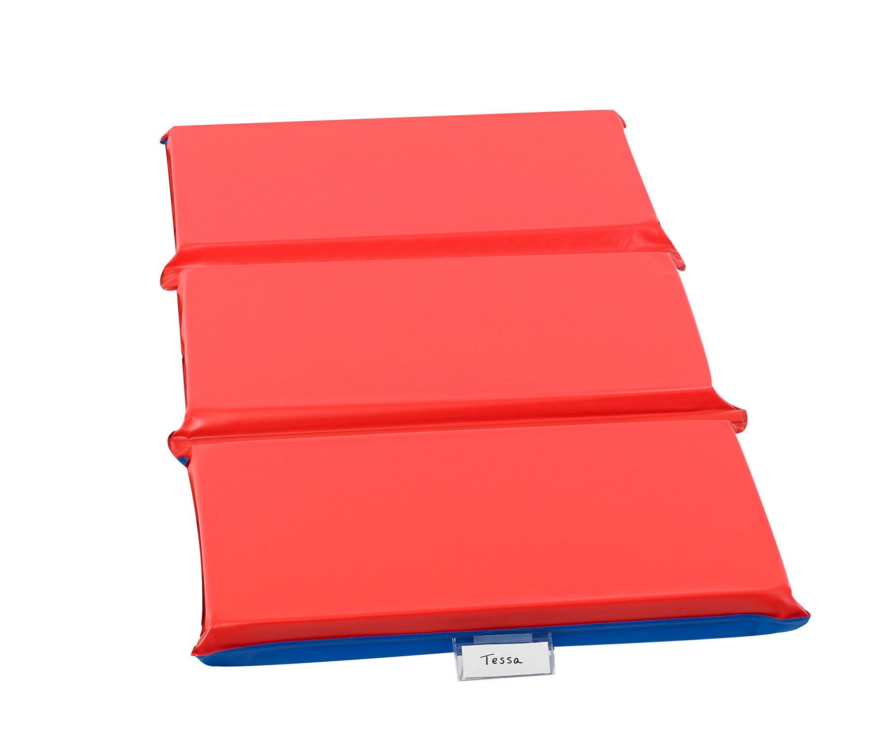 Children's Factory 2" Infection Control 3 Section Folding Rest Mat - Red/Blue (CF400-503RB) - SchoolOutlet
