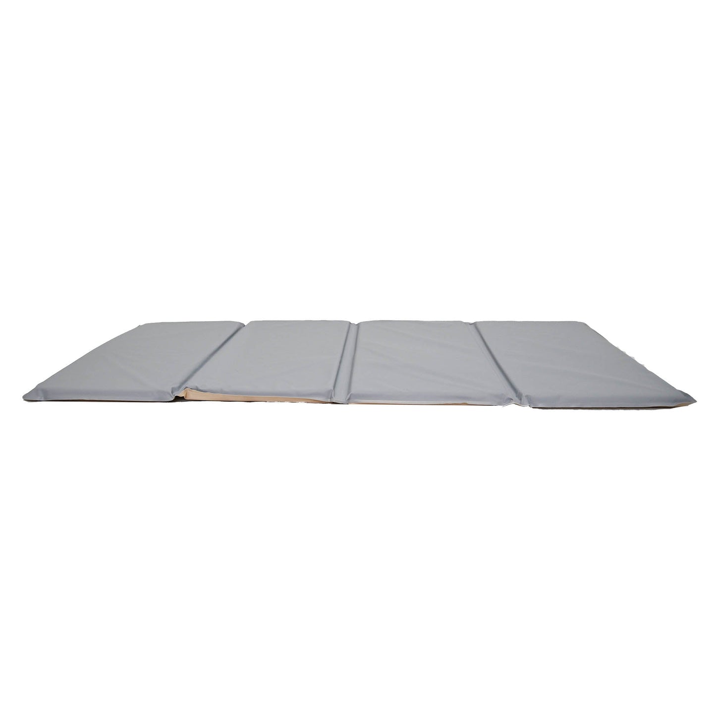 Children's Factory 1" Angels 4 Section Folding Rest Nap Mat - Fog Blue/Sand - SchoolOutlet