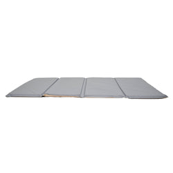 Children's Factory 1" Angels 4 Section Folding Rest Nap Mat - Fog Blue/Sand