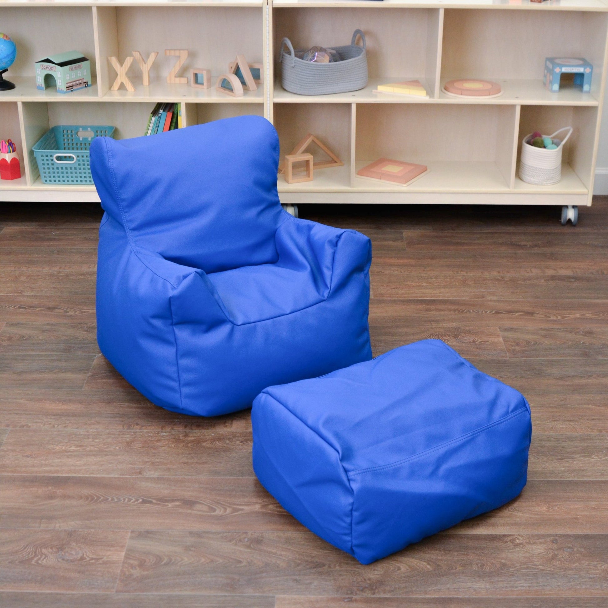 Children's Factory Cozy Chair and Ottoman - SchoolOutlet