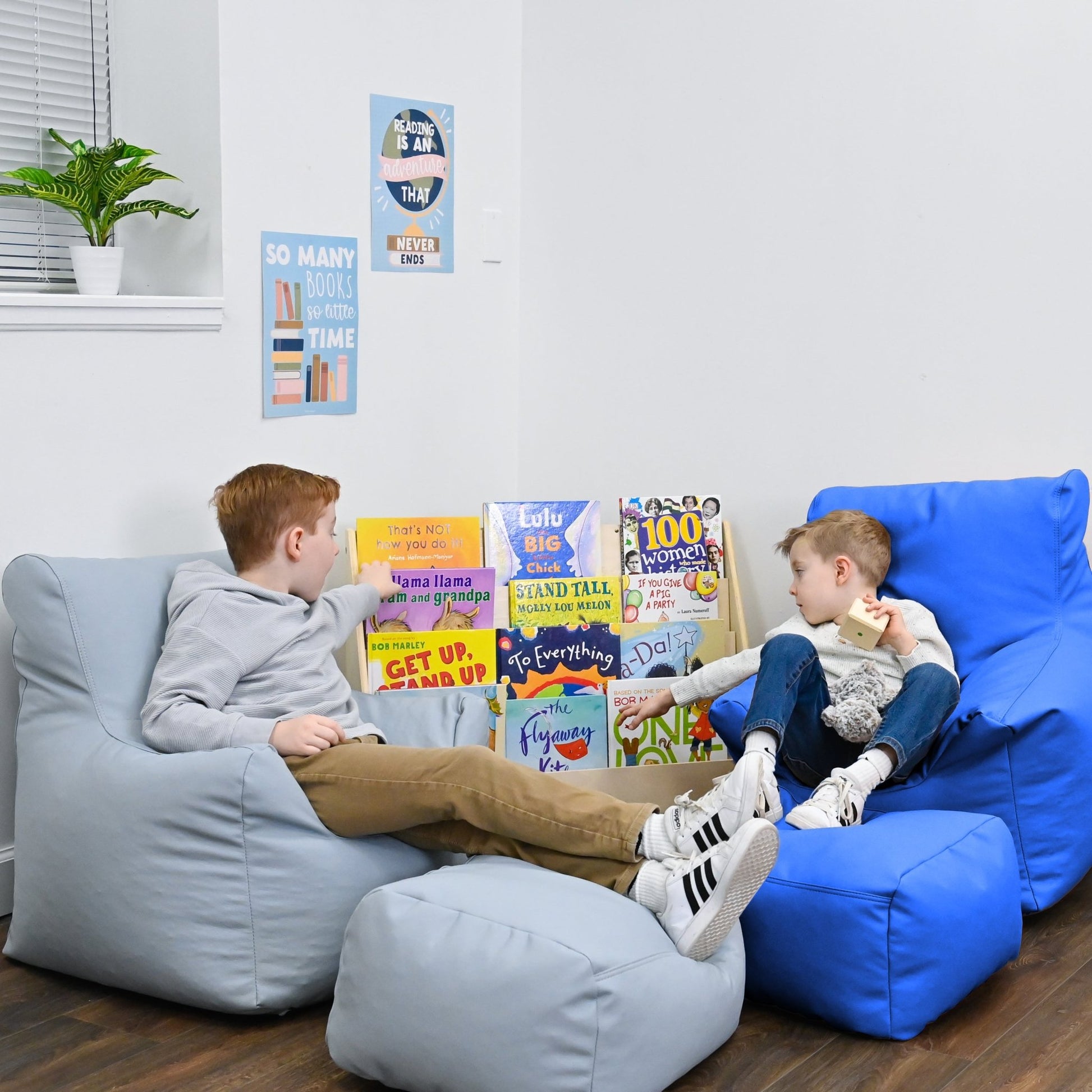 Children's Factory Cozy Chair and Ottoman - SchoolOutlet