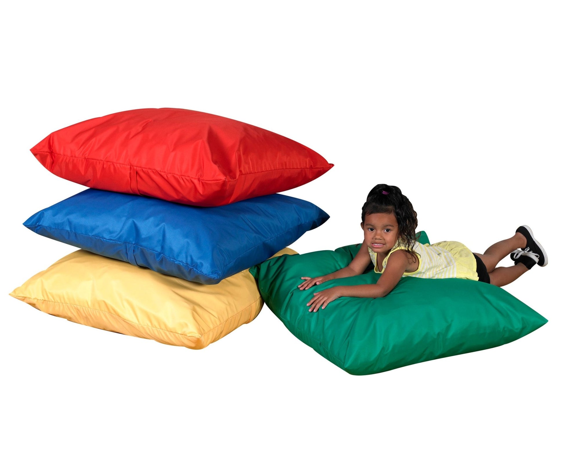 Children's Factory 27" Cozy Floor Pillows - Set of 4 - Rainbow - SchoolOutlet