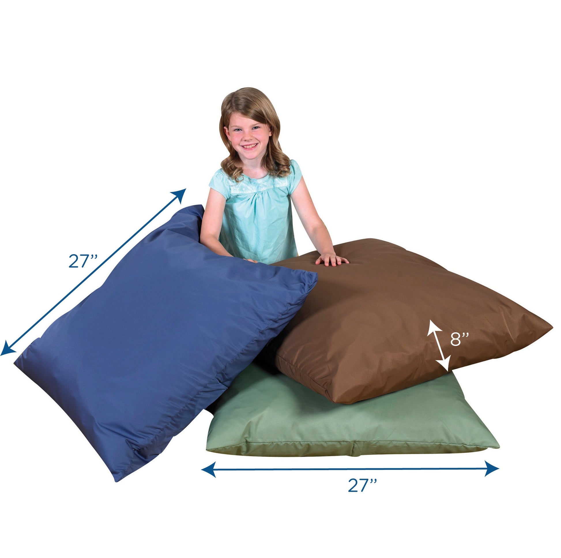 Children's Factory 27" Cozy Floor Pillows - Set of 3 - SchoolOutlet