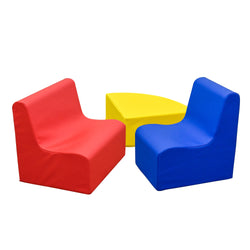 Children's Factory Medium Tot Contour Seating - Set of 3 - Rainbow