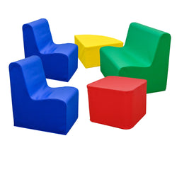 Children's Factory Happy Hangout Large Contour Seating- Set of 5 (CF705-Large Contour Seating)