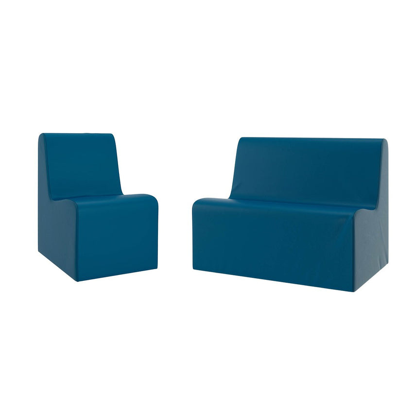 Children's Factory Happy Hangout Large Contour Chair and Sofa Set (CF705 - Chair and Sofa Set) - SchoolOutlet