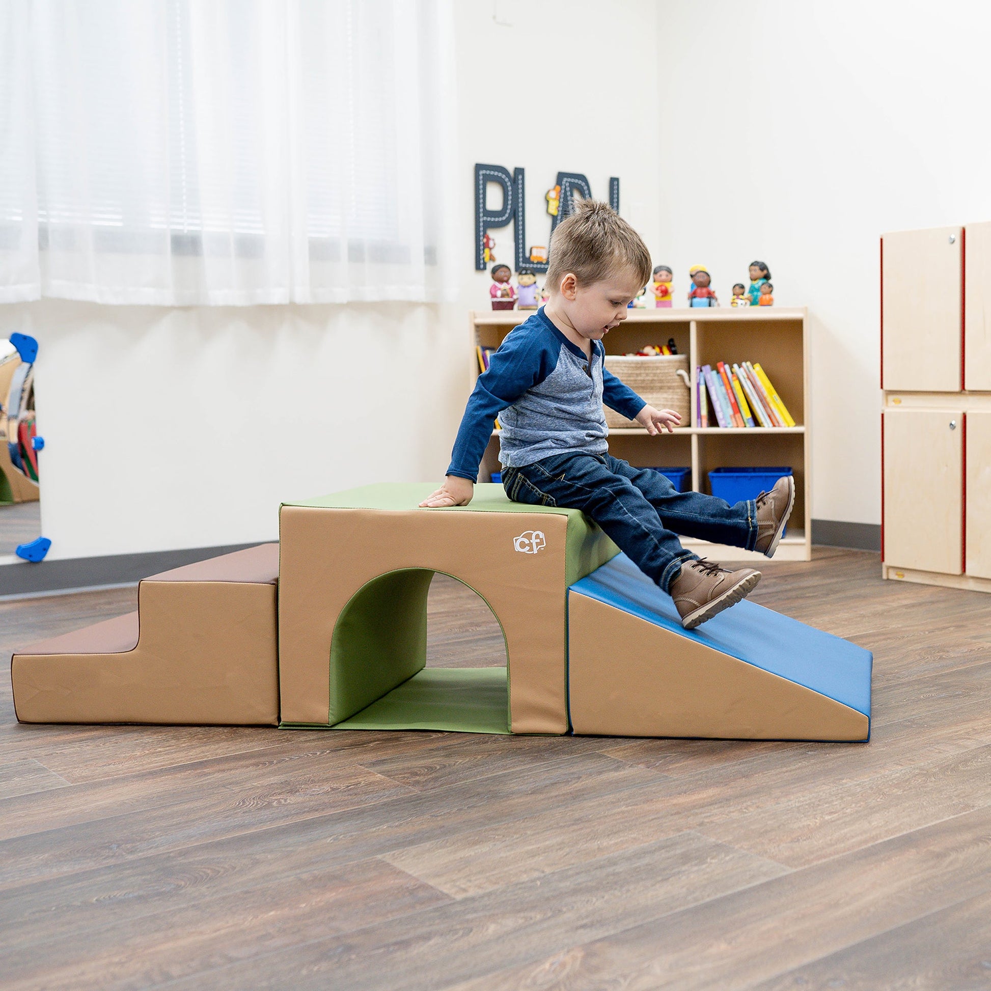 Children's Factory Tunnel Climber - Woodland (CF805-172) - SchoolOutlet