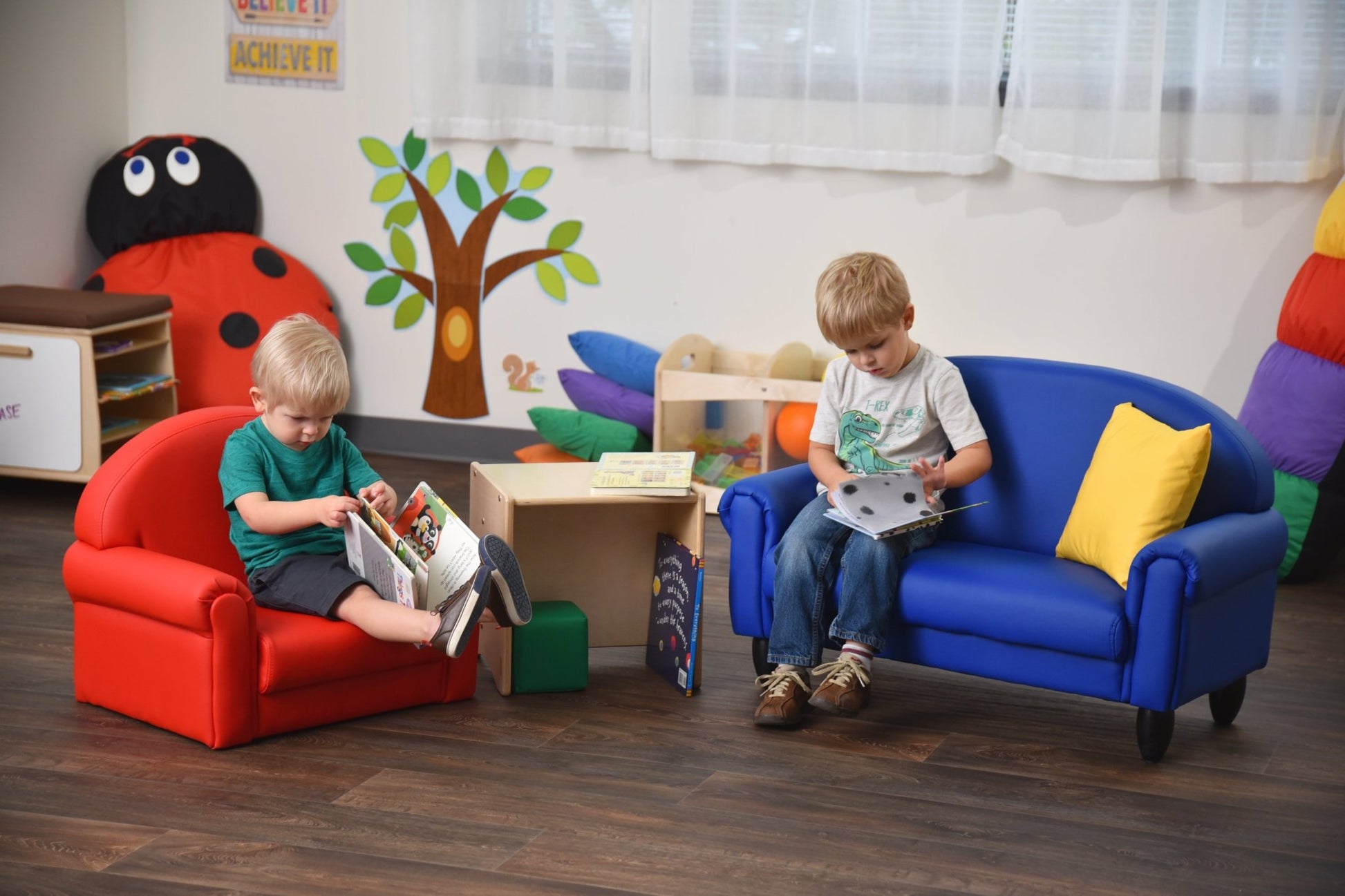 Children's Factory As We Grow Chair with Black Legs - Red (CF805 - 196) - SchoolOutlet