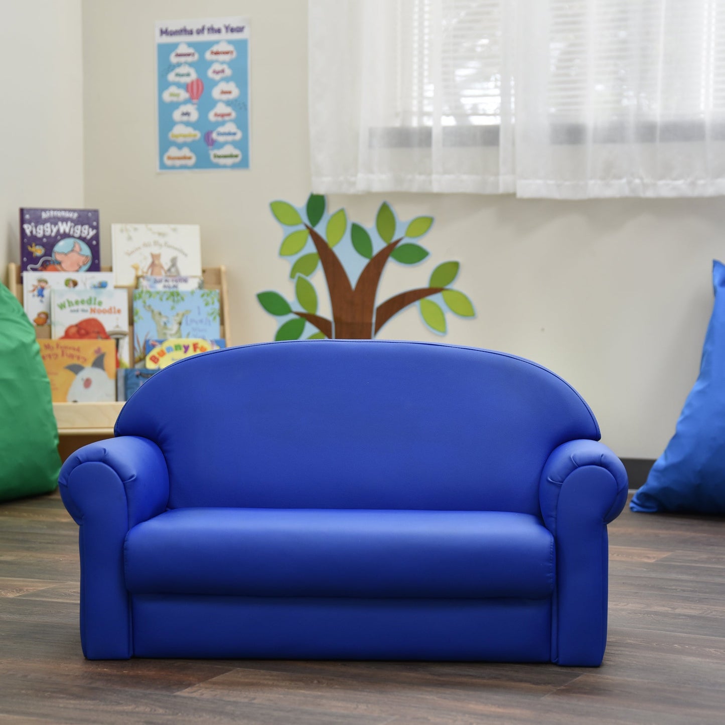 Children's Factory As We Grow Sofa with Black Legs - Blue (CF805 - 197) - SchoolOutlet