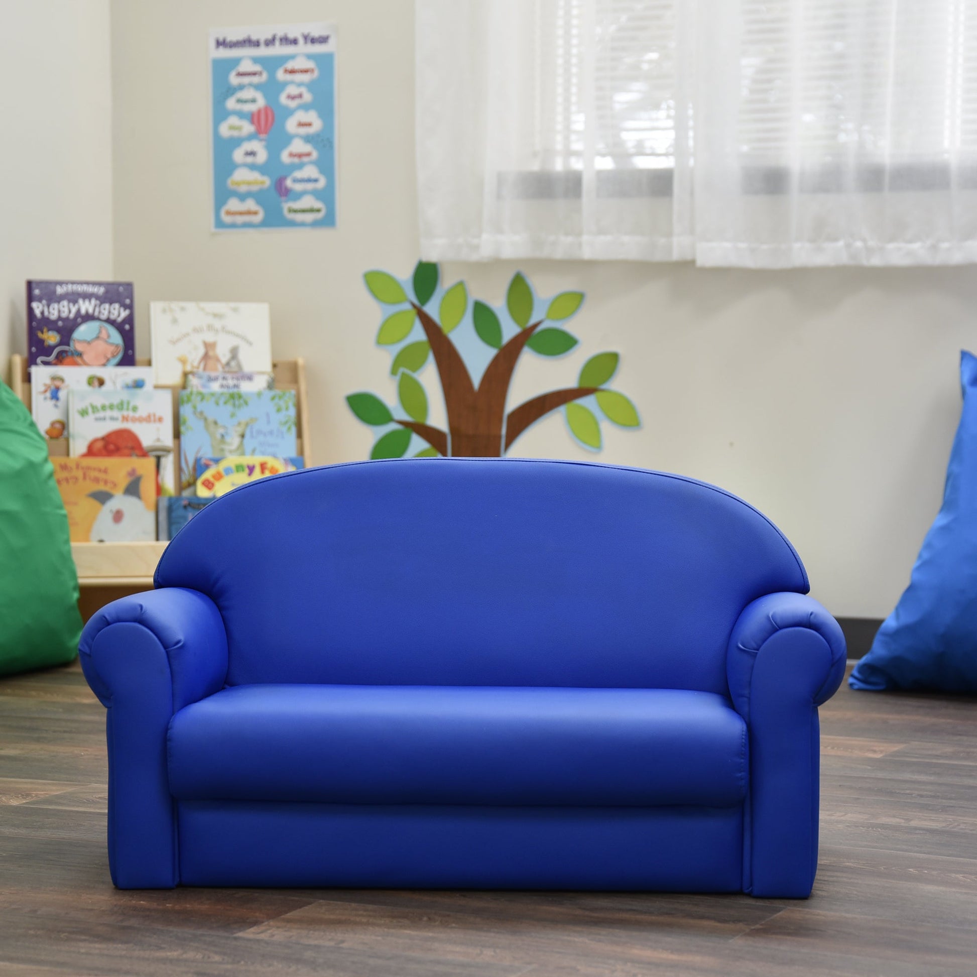Children's Factory As We Grow Sofa with Black Legs - Blue (CF805 - 197) - SchoolOutlet