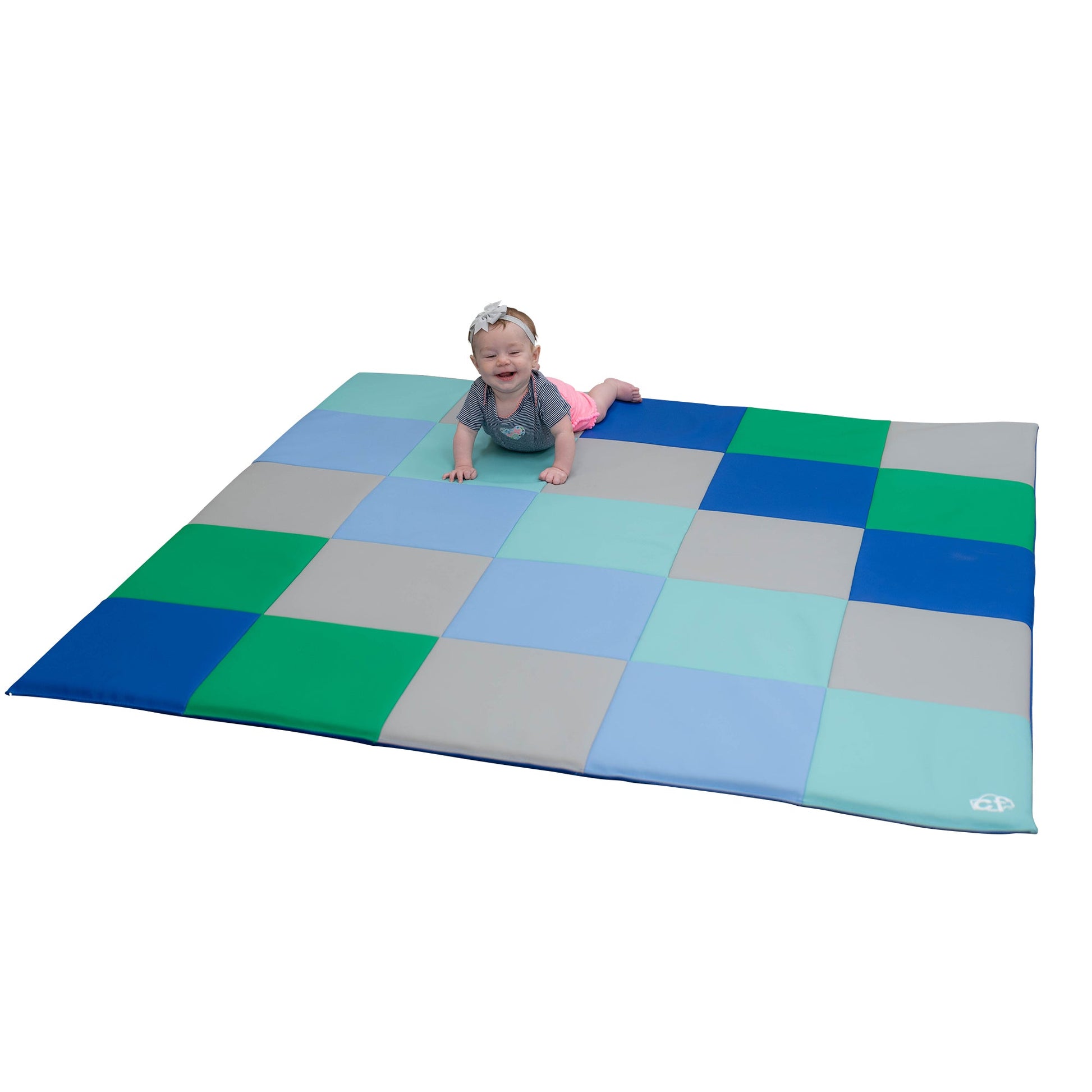 Children's Factory Patchwork Crawly Mat - Tranquility (CF805-204) - SchoolOutlet