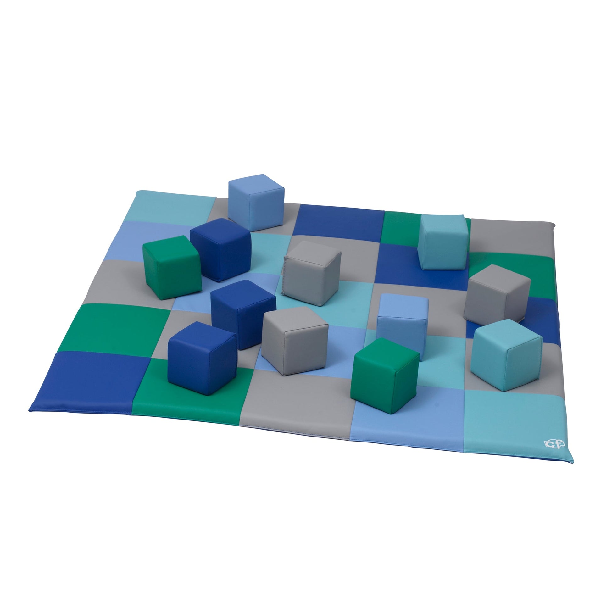 Children's Factory Patchwork Mat and Block Set - Tranquility (CF805-206) - SchoolOutlet