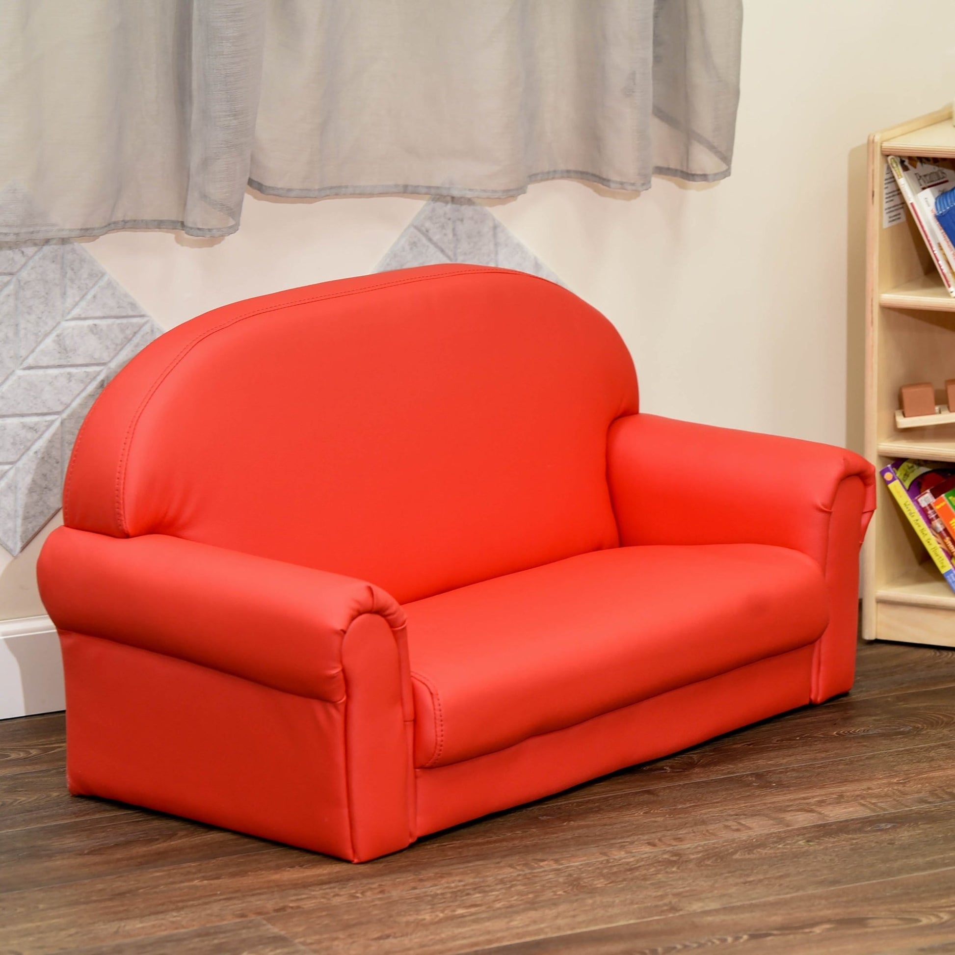 Children's Factory As We Grow Sofa with Black Legs - Red (CF805 - 310) - SchoolOutlet