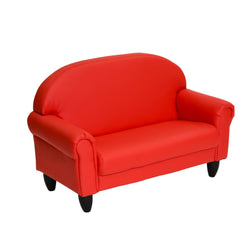 Children's Factory As We Grow Sofa with Black Legs - Red (CF805-310)