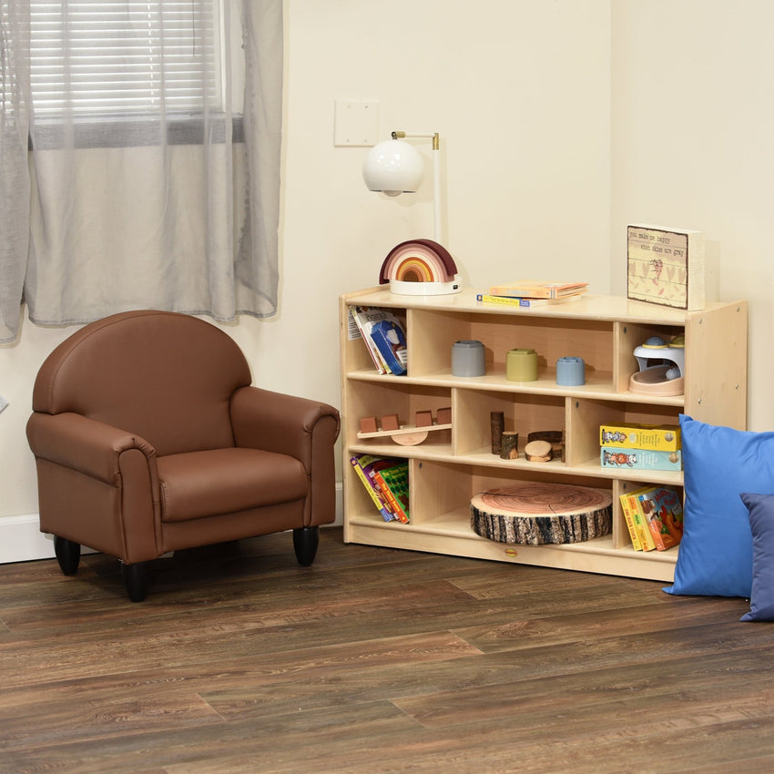 Children's Factory As We Grow Chair with Black Legs - Walnut (CF805 - 311) - SchoolOutlet