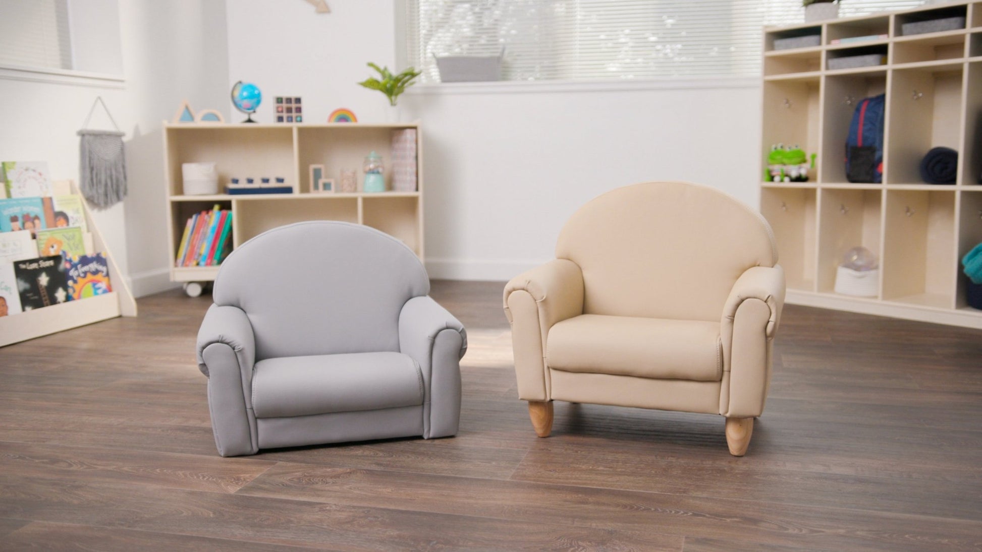 Children's Factory As We Grow Chair with Natural Legs - Walnut (CF805 - 315) - SchoolOutlet